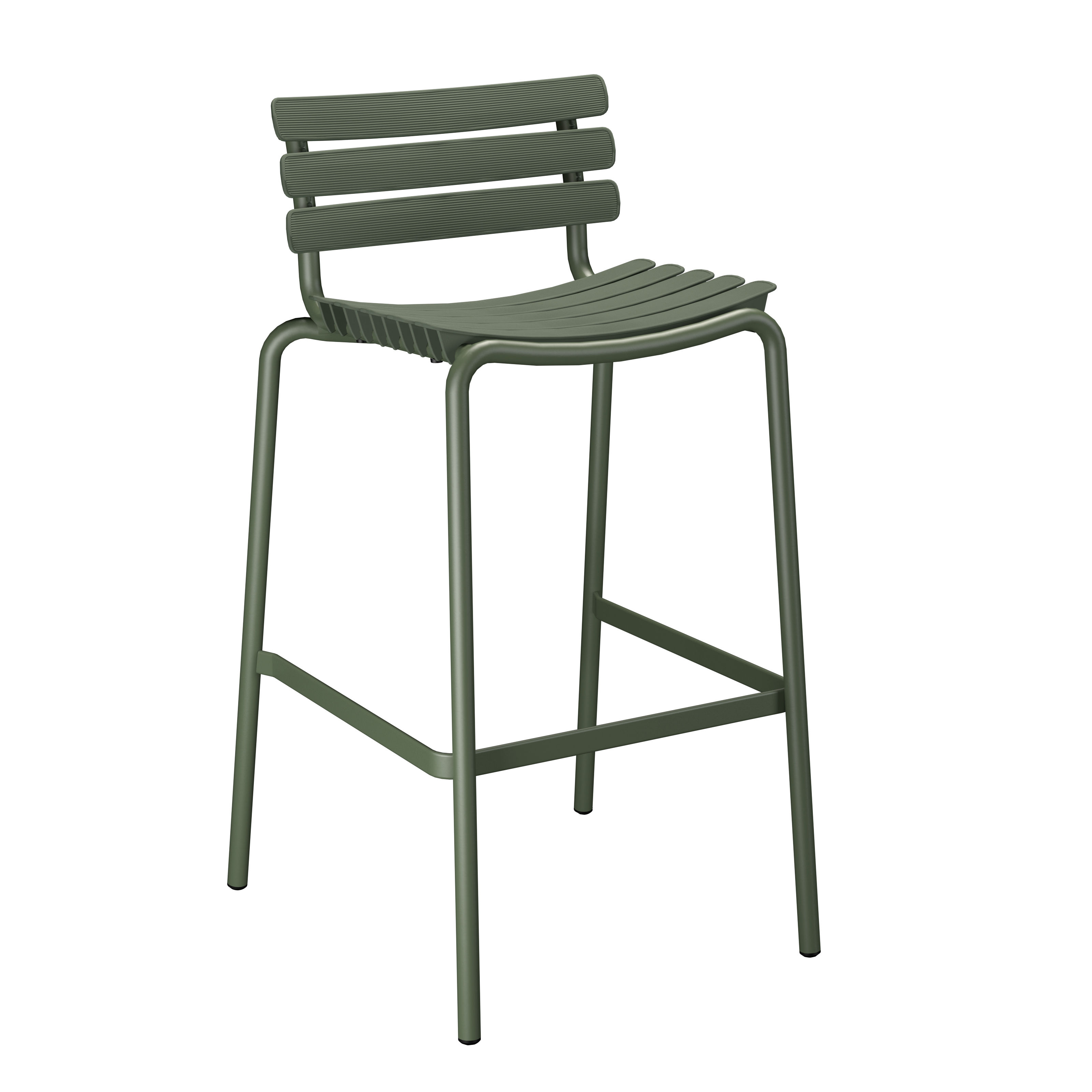 Outlet Hochstuhl Reclips Plastikmaterial Grun / H 76 Cm - Recycling-Kunststoff -  Unisexe Barhocker